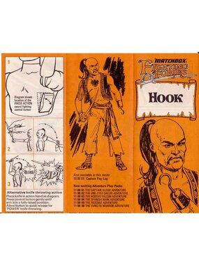 Matchbox Fighting Furies Hook Instructions 1974 Lesney Pirate Sheet